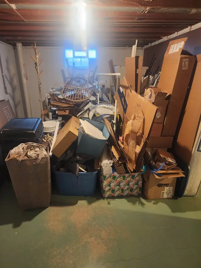 Roll-off dumpster container at job site for 20 Yard Dumpster Rental in York